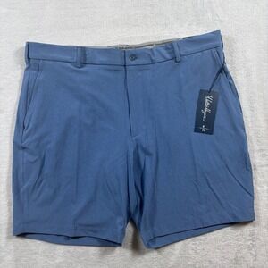 Walter Hagen Performance 11 Golf Shorts Mens 40 Blue Textured Moisture Wicking‎